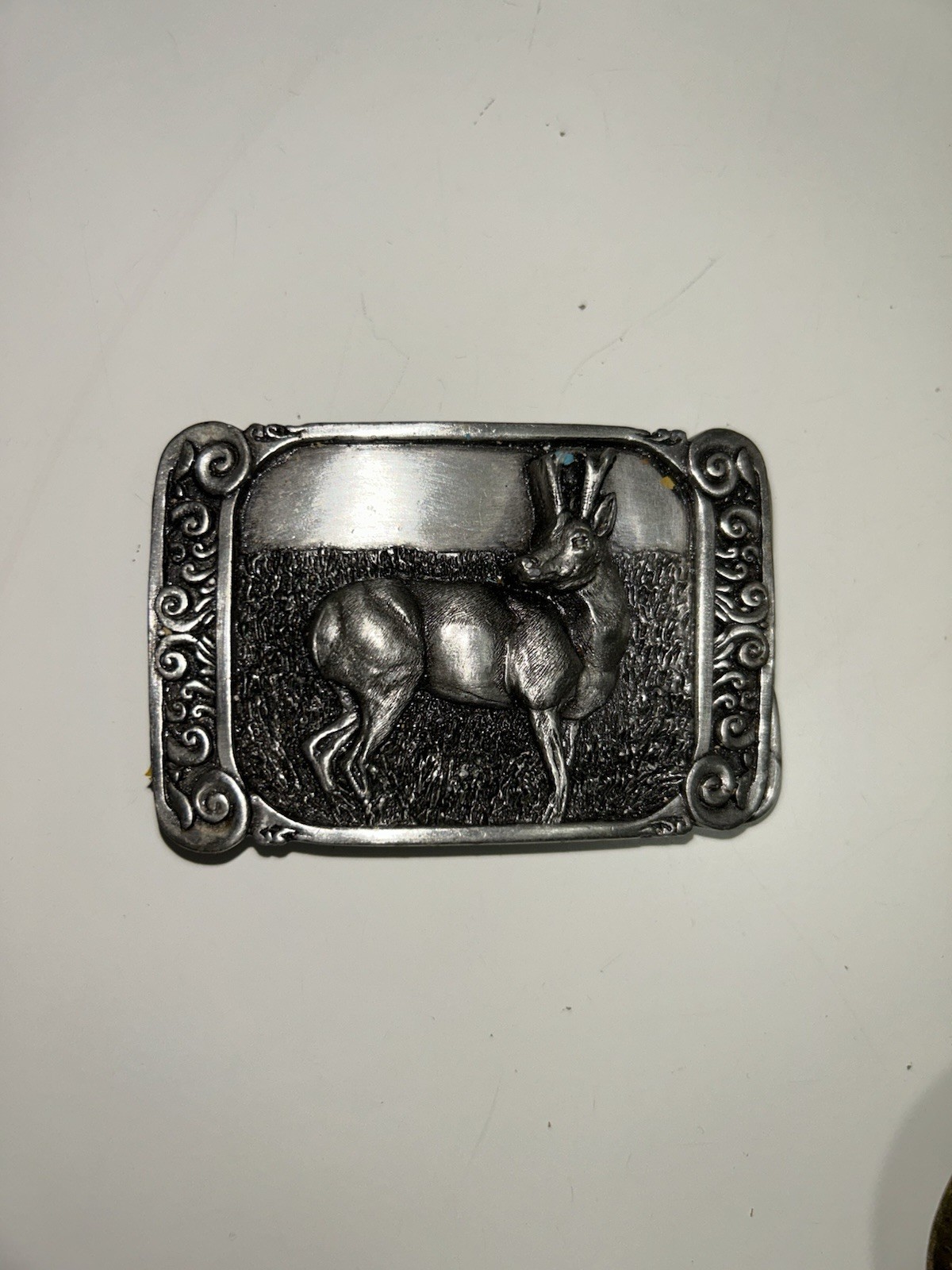 El CID Siskiyou Canadian Club Lot Of 3 Belt Buckles Metal Leather Antelope