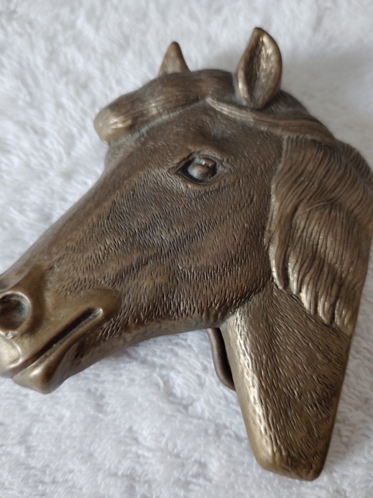 Horse Head BBB 1979 Baron Buckle Solid Brass Horse/ Equiestrian Belt Buckle