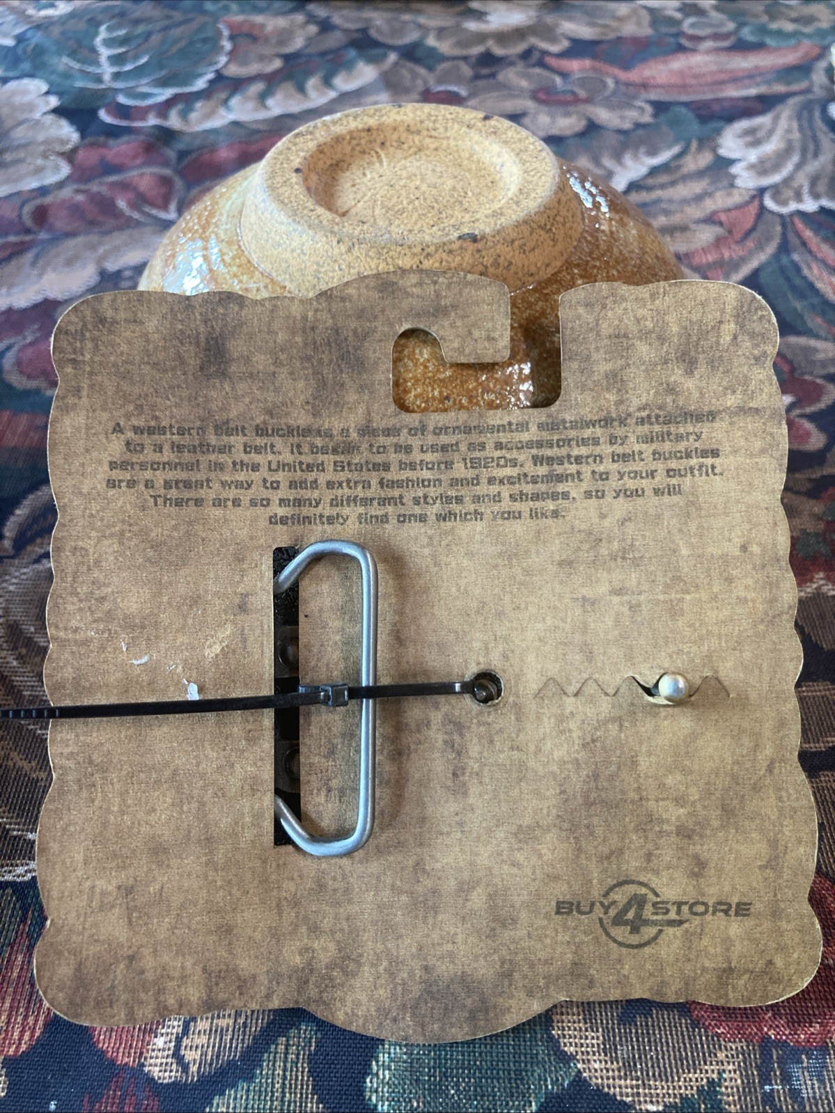 Gold Tone Horse Head With Metal Backing Belt Buckle
