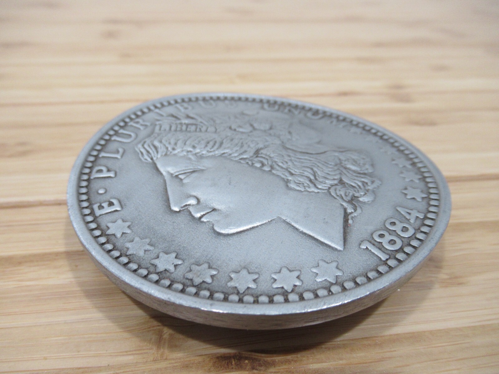 Vintage Oversized Reproduction Morgan Dollar Coin Belt Buckle