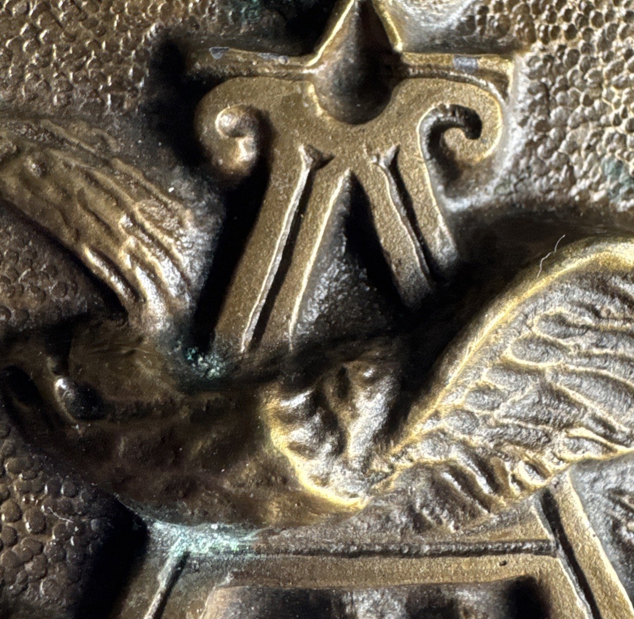 Vtg 1970s Anheuser Busch Brass Belt Buckle P-168 Budweiser Beer Eagle Cowboy Men