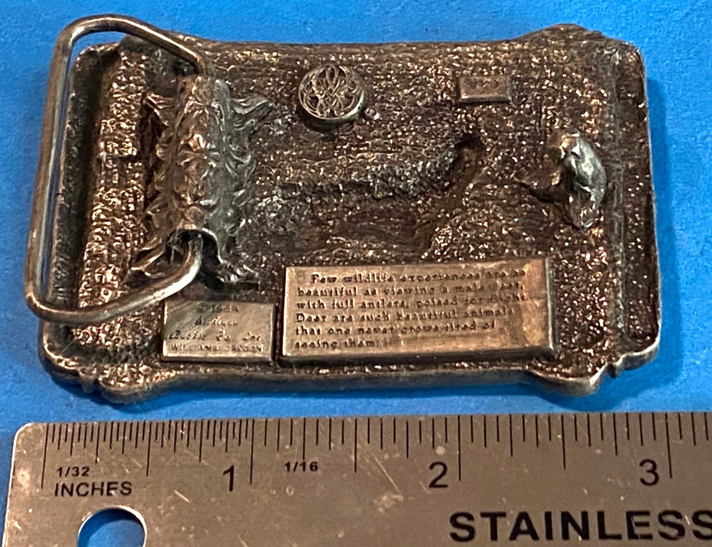 Vintage Deer Wildlife Camping Hunting Belt Buckle