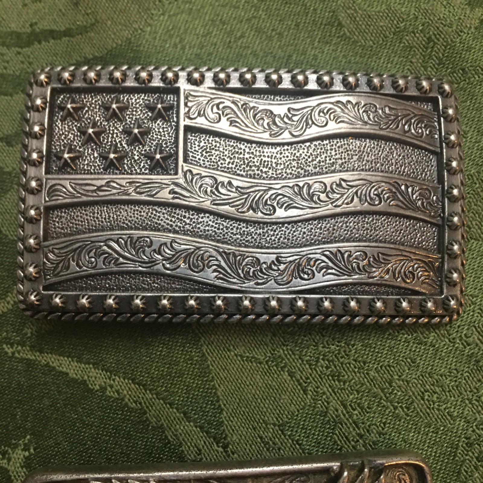 Nocona God Bless America Buckle American Flag-Eagle Belt Buckle W/BONUS