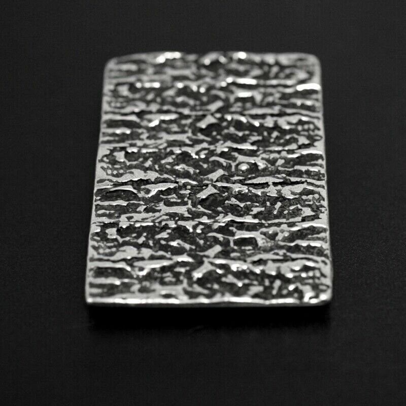 Textured Rectangular Belt Buckle in Antique Silver with Distinctive Finish