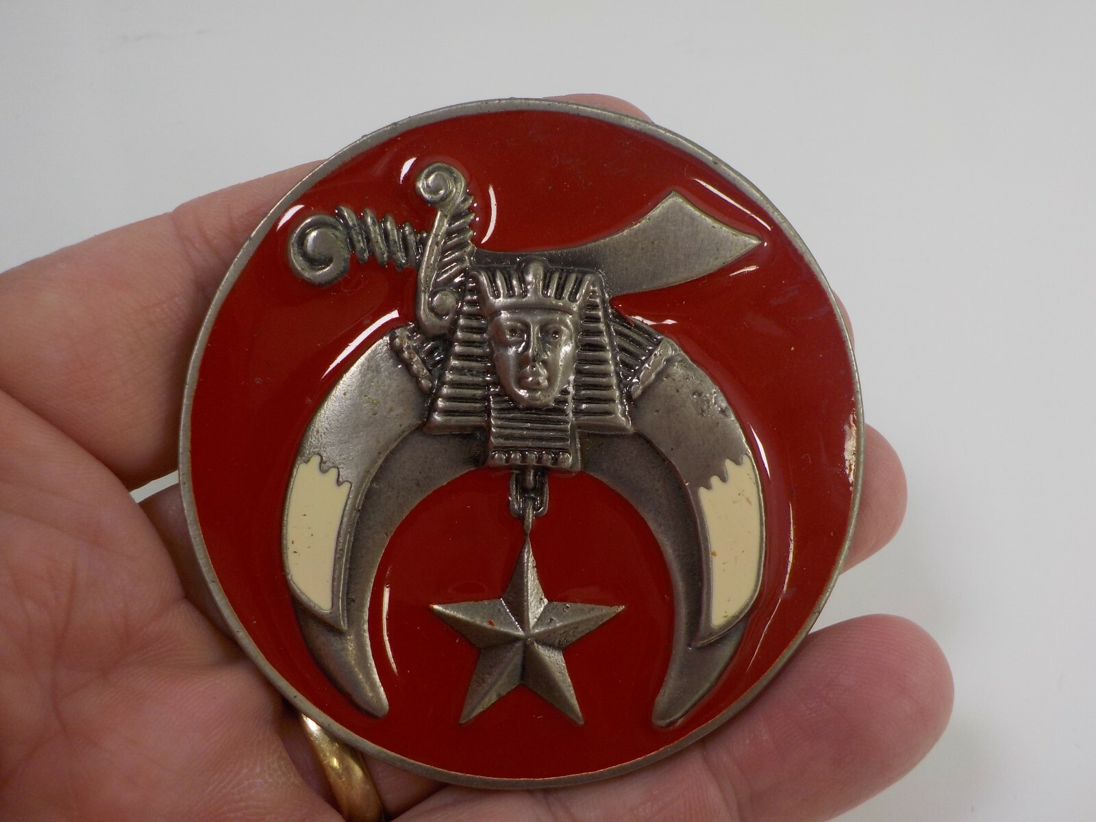 SHRINE SHRINER CRESCENT MOON MASON BELT BUCKLE