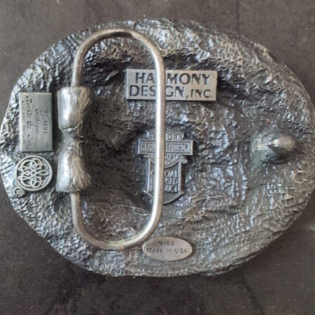 Harley-Davidson belt buckle only 1991 Harmony Design Siskeyyou N-68 Bald Eagle