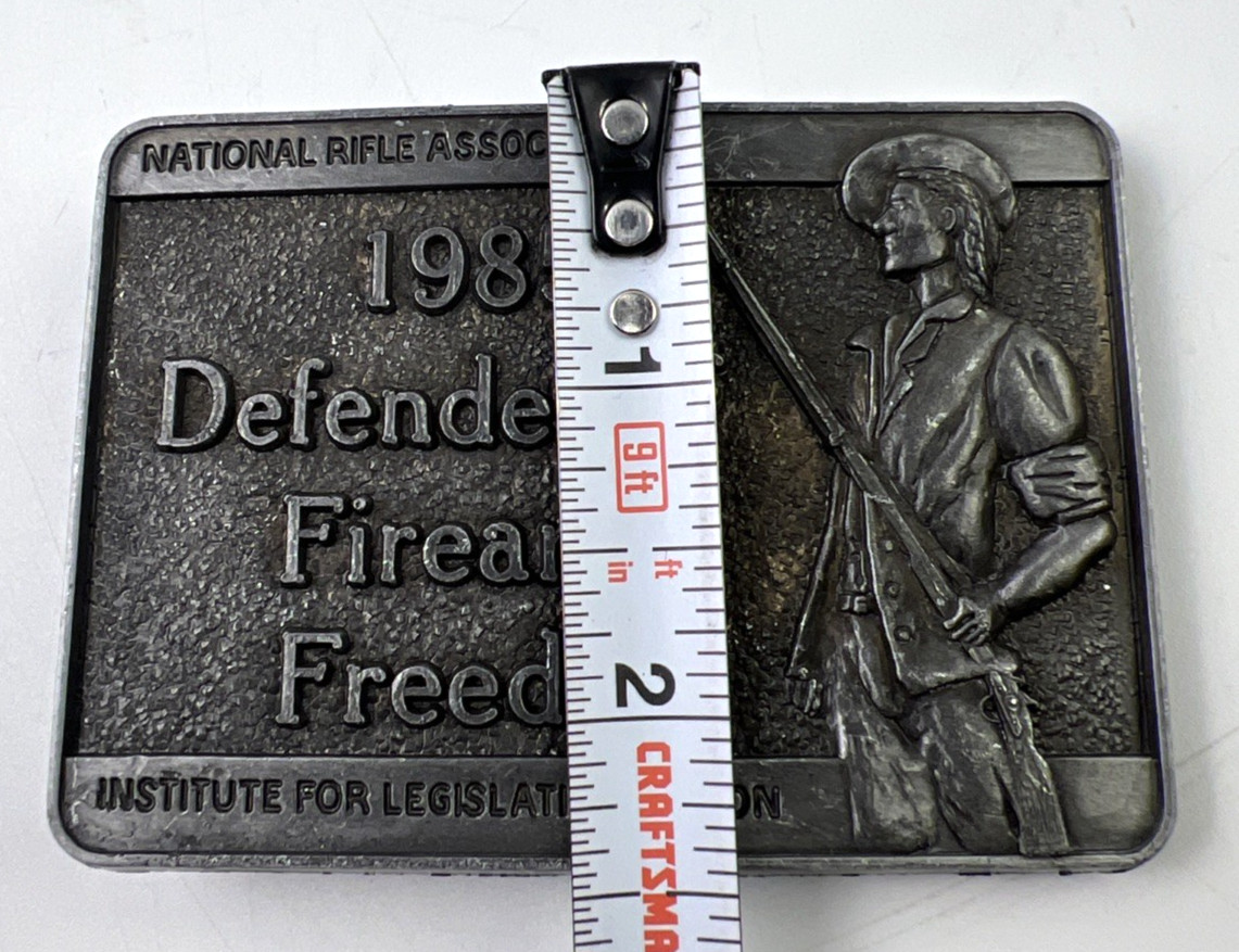 Defender of Firearms 1985 Freedom Belt Buckle National Rifle Association NRA