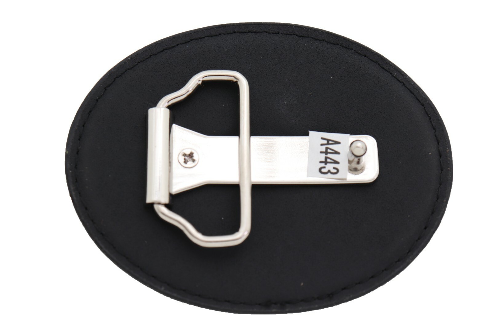 Belt Buckle Men Women Black Fabric Silver Metal Western Cowboy Cross Oval Shape