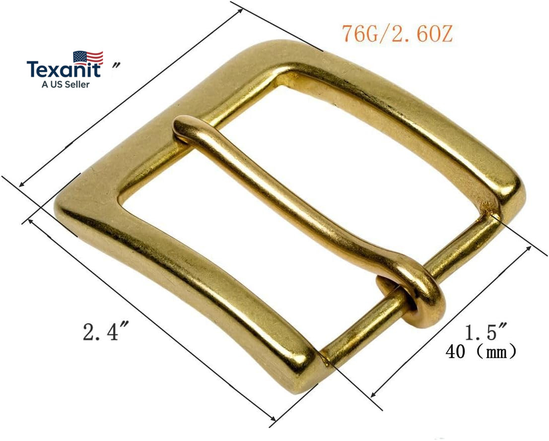 1.5&Prime;(38Mm-40Mm) Belt Buckle Brass Stainless Steel Men&rsquo;S Replacement Single Prong