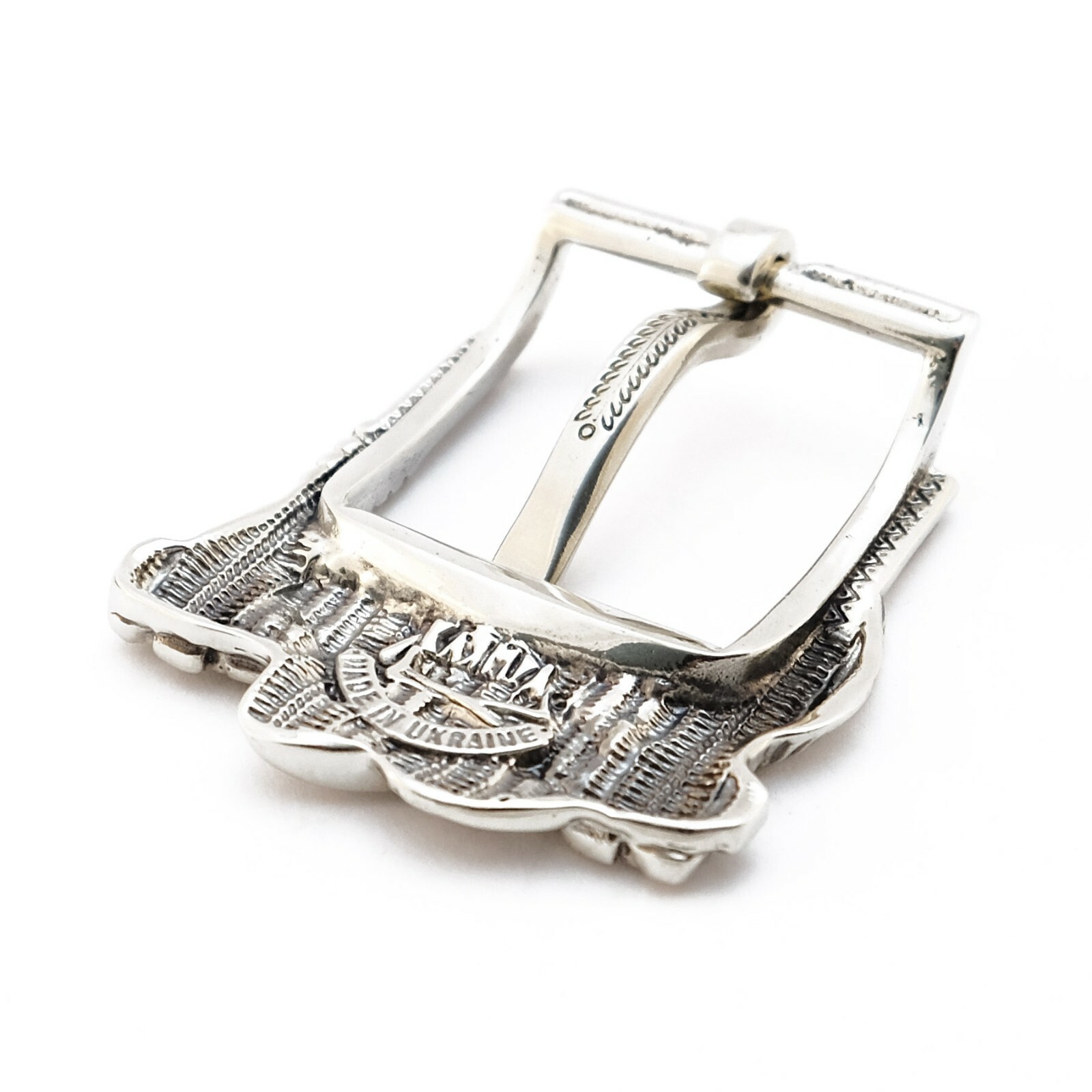 German silver skull belt buckle « Jolly Roger », Pin type Skeleton belt buckle