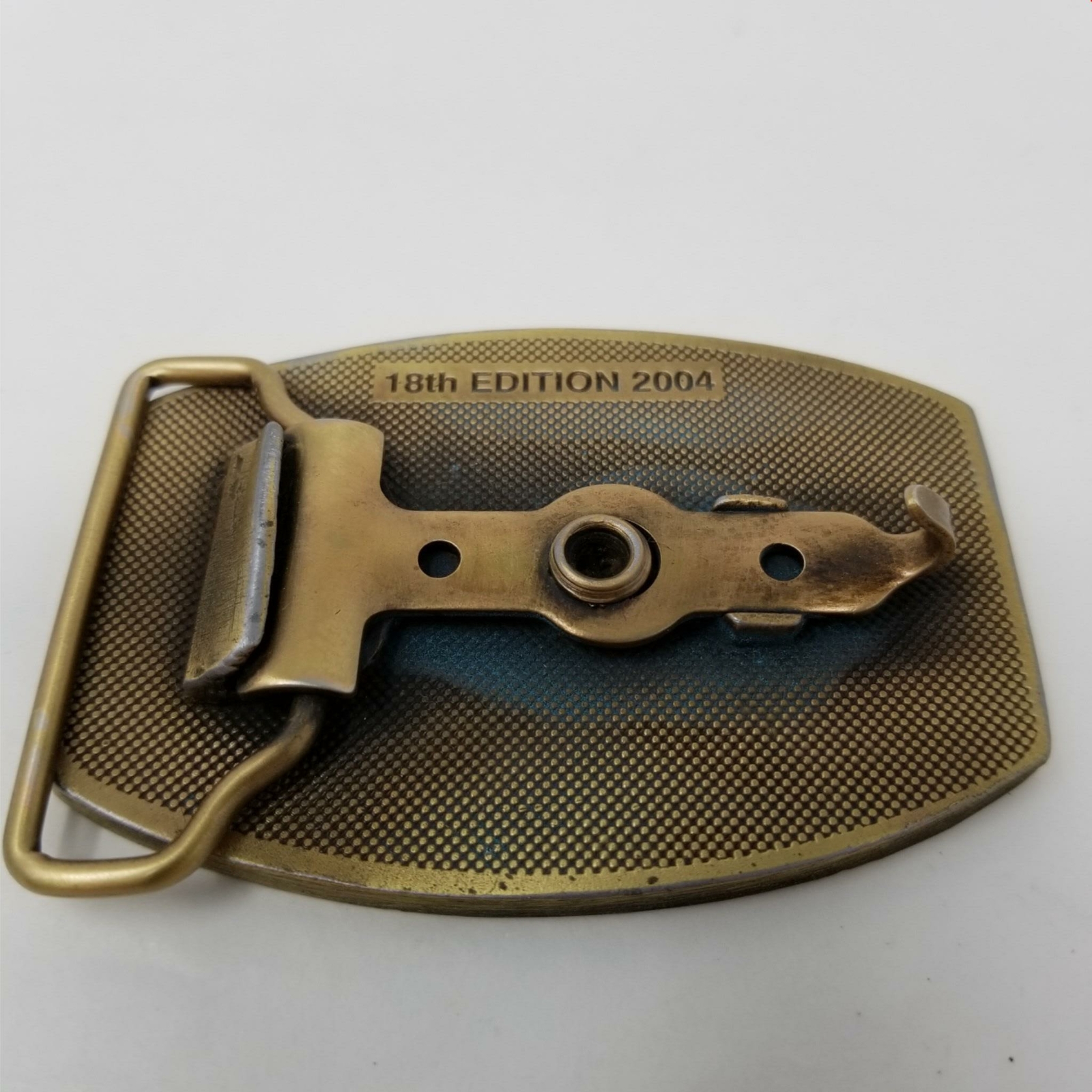 2004 Alme Cont. Cut Bank Montana 18th Edition Bronze-Tone Metal Belt Buckle