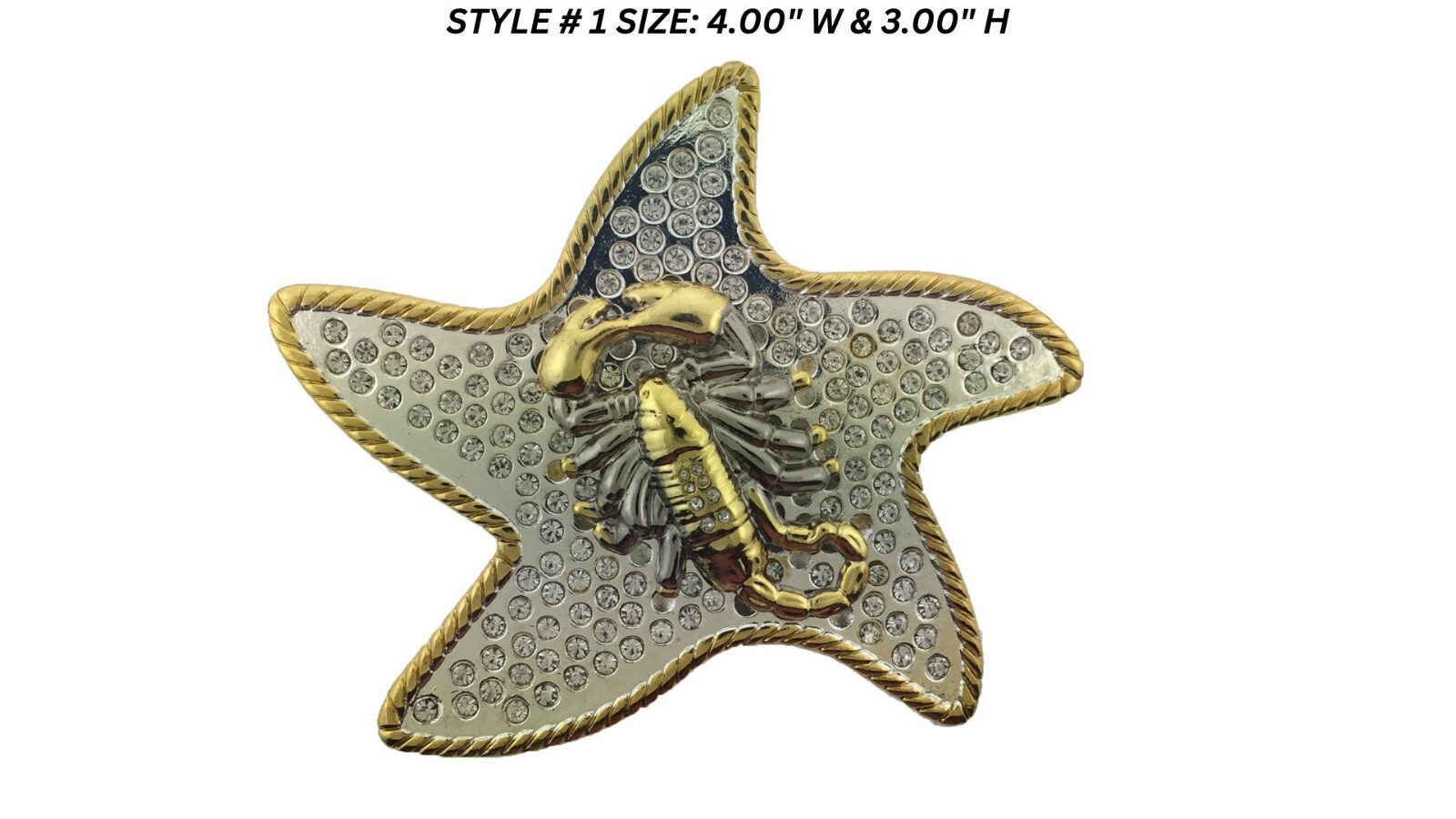 New Scorpion Belt Buckle Mens Gold Silver Metal Rodeo Cowboy Western Zodiac Sign