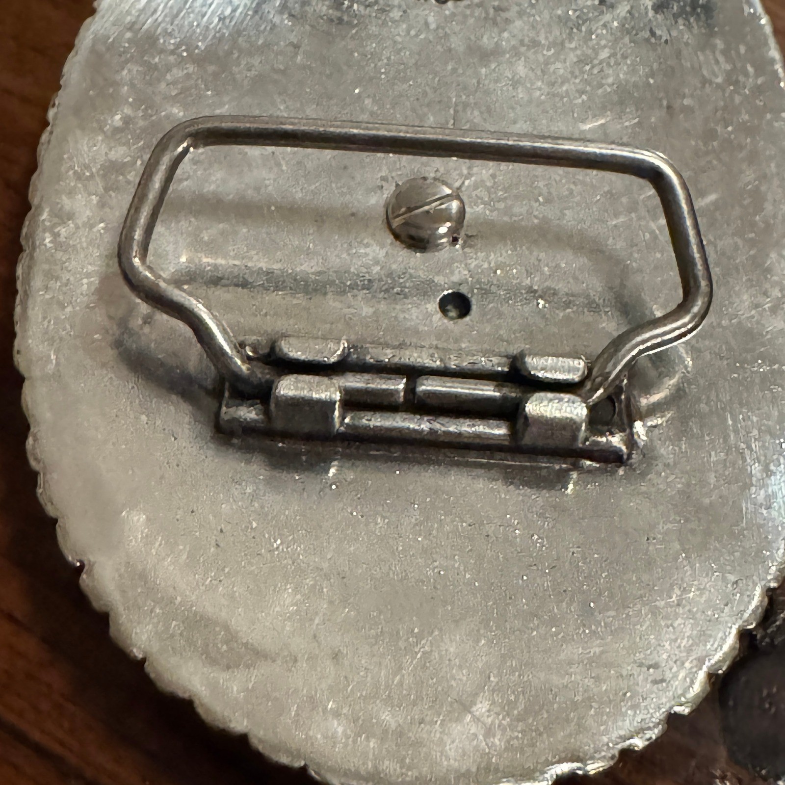 Nocona Silver Horse Head Rhinestone Western Floral Scroll Oval Belt Buckle