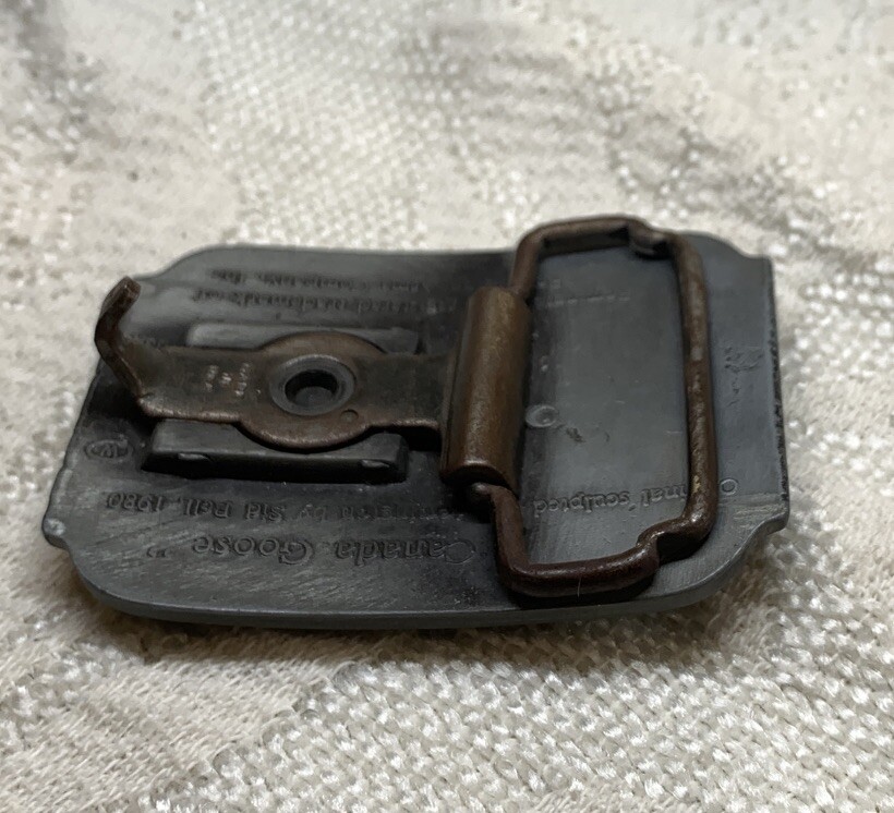 Remington Arms Co First in the Field Canadian Goose 1980 Belt Buckle Vintage