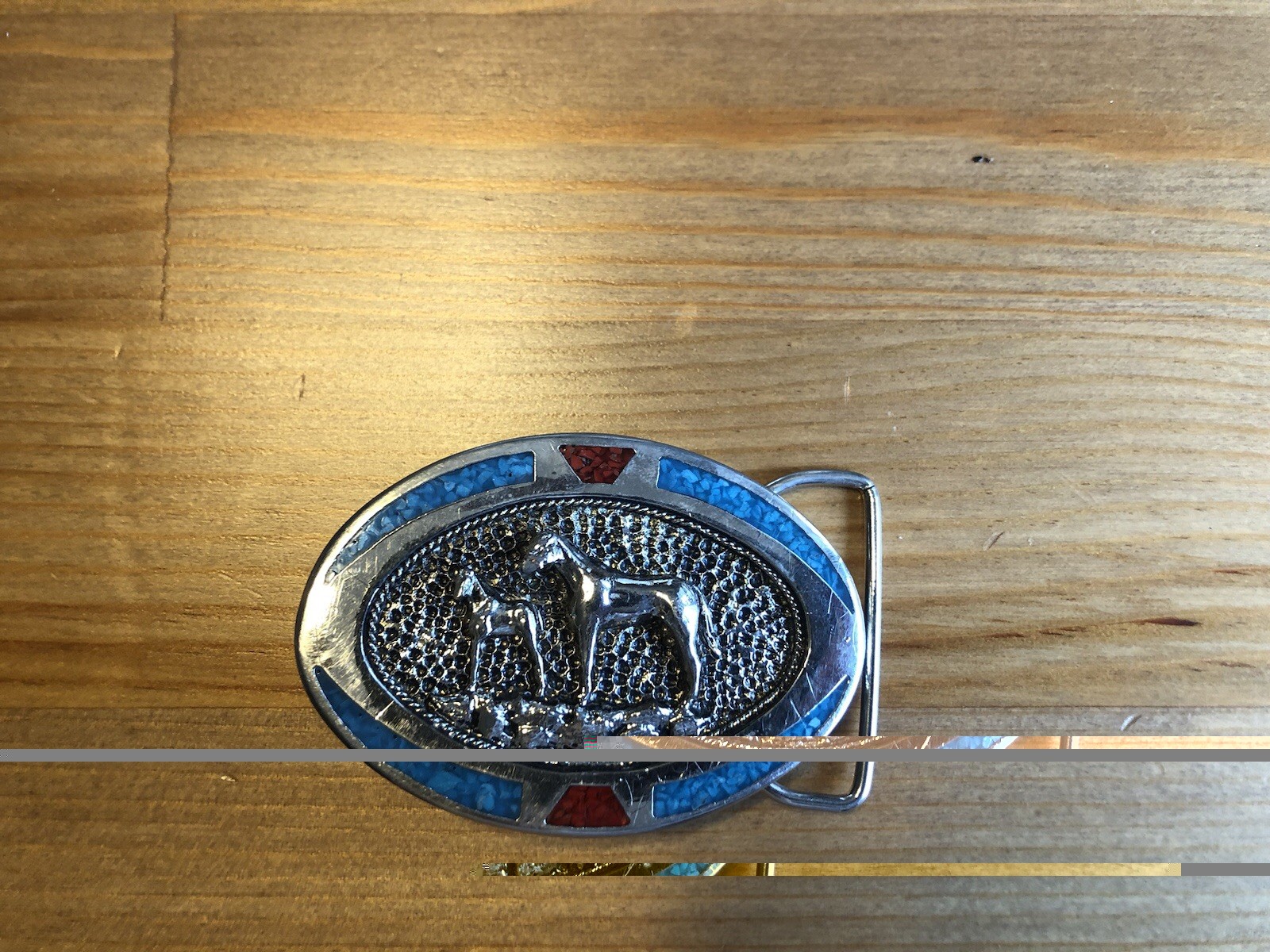 Two Horses Belt Buckle