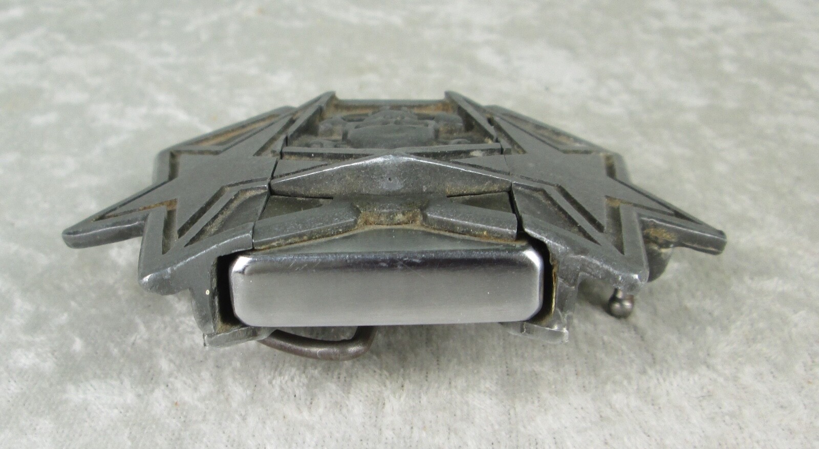 Skull Stars Belt Buckle Lighter Holder Bottle Opener Heavymetalbuckles