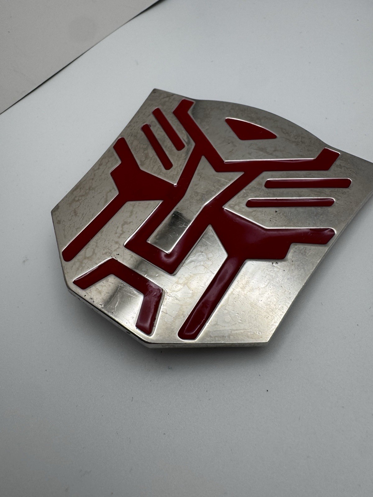 Transformers Autobot Red Chrome Design Belt Buckle Movie Character Read