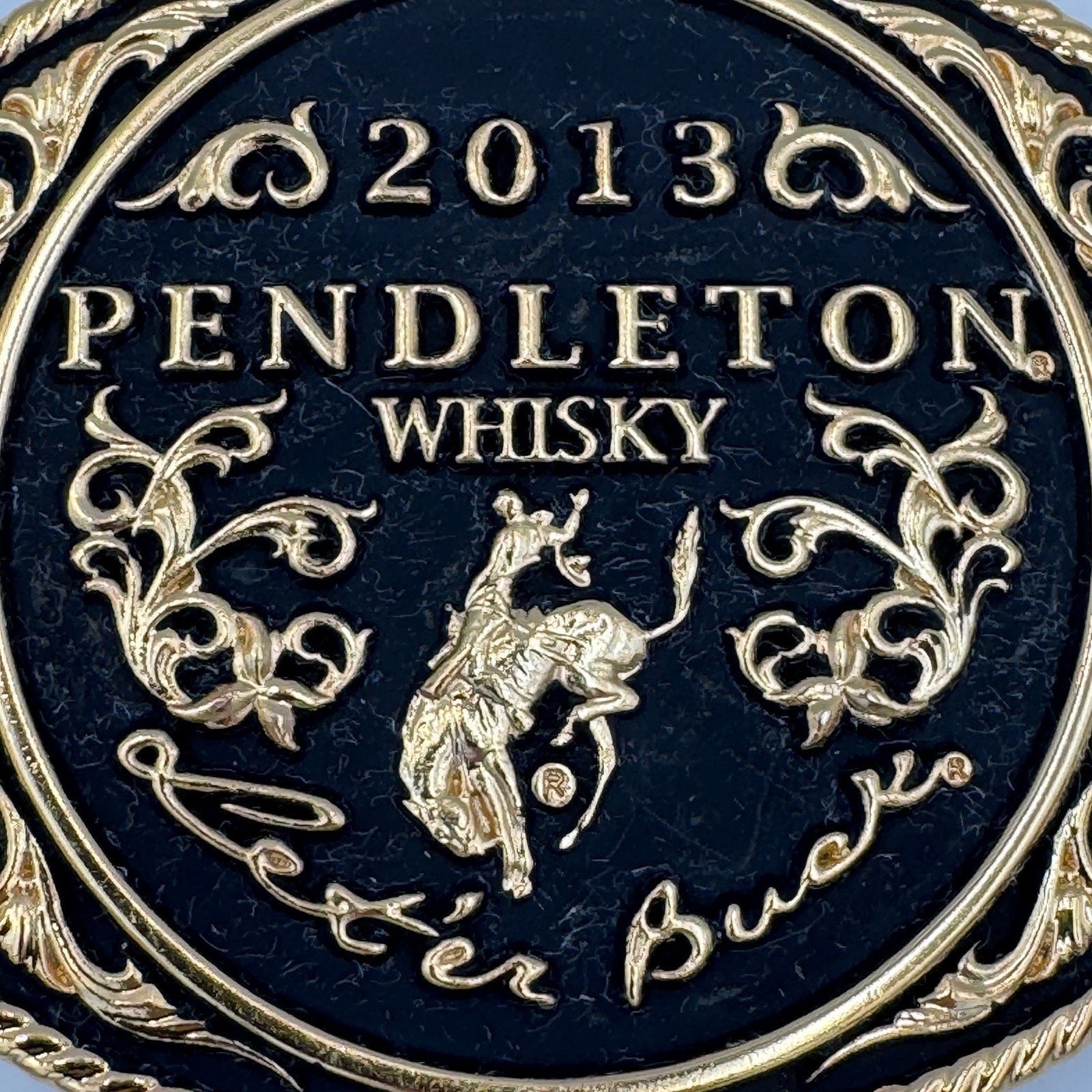Montana Silversmiths 2013 Pendleton Whisky Let&rsquo;er Buck Rodeo Belt Buckle