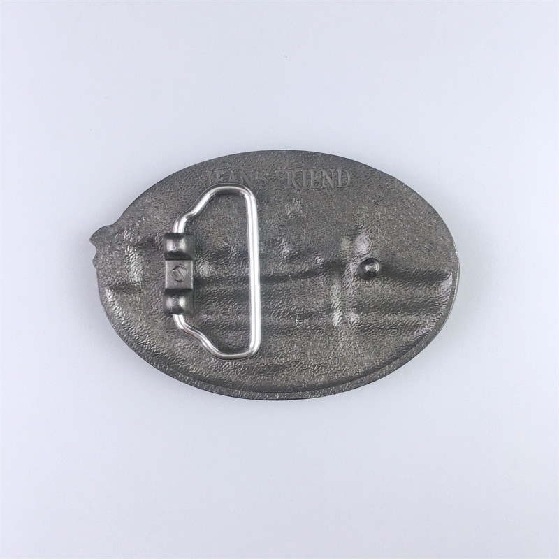Western Zinc alloy Leather Belt Buckle Silver Plated Golf Theme Shape Pattern