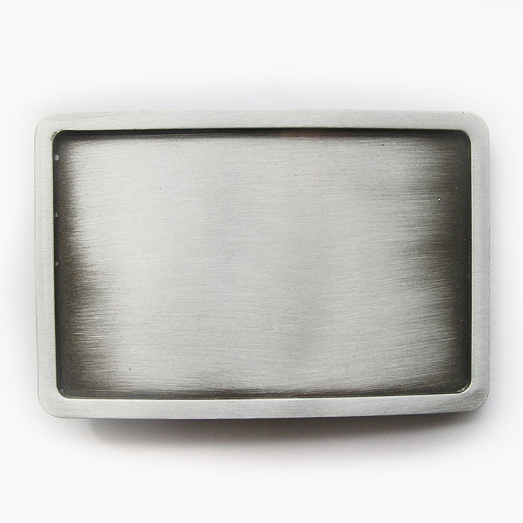 Antique Brushed Silver Rectangle Blank Belt Buckle for Engraving also US Stock