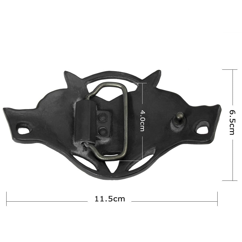 VIGOROSO Men Gothic Funny Lovely Celtic Wild Wolf Fox Double Head Belt Buckle