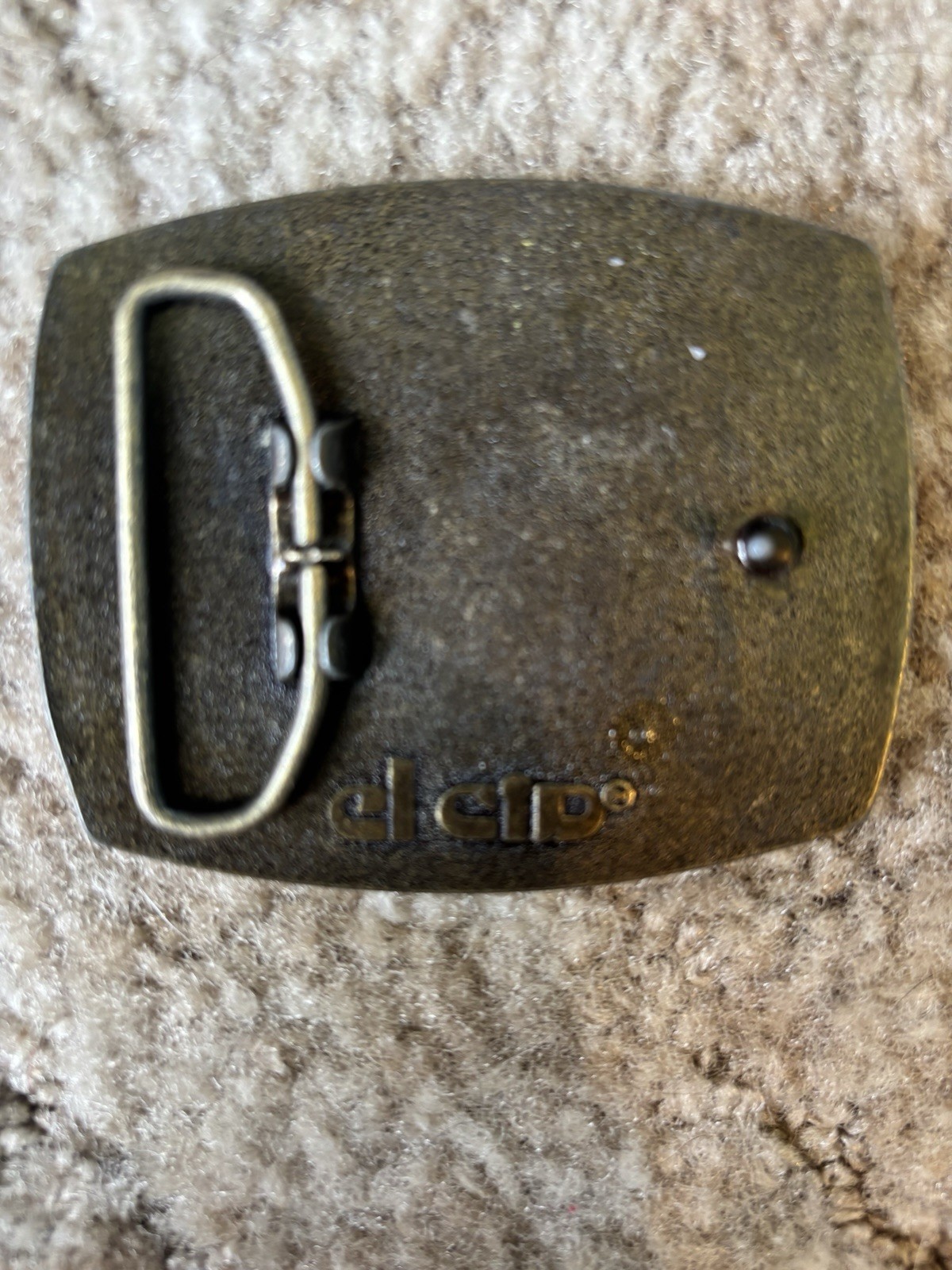 Vtg Bobcat Belt Buckle Leather Brass Inlay El Cid Heavy Equipment Machinery Gas