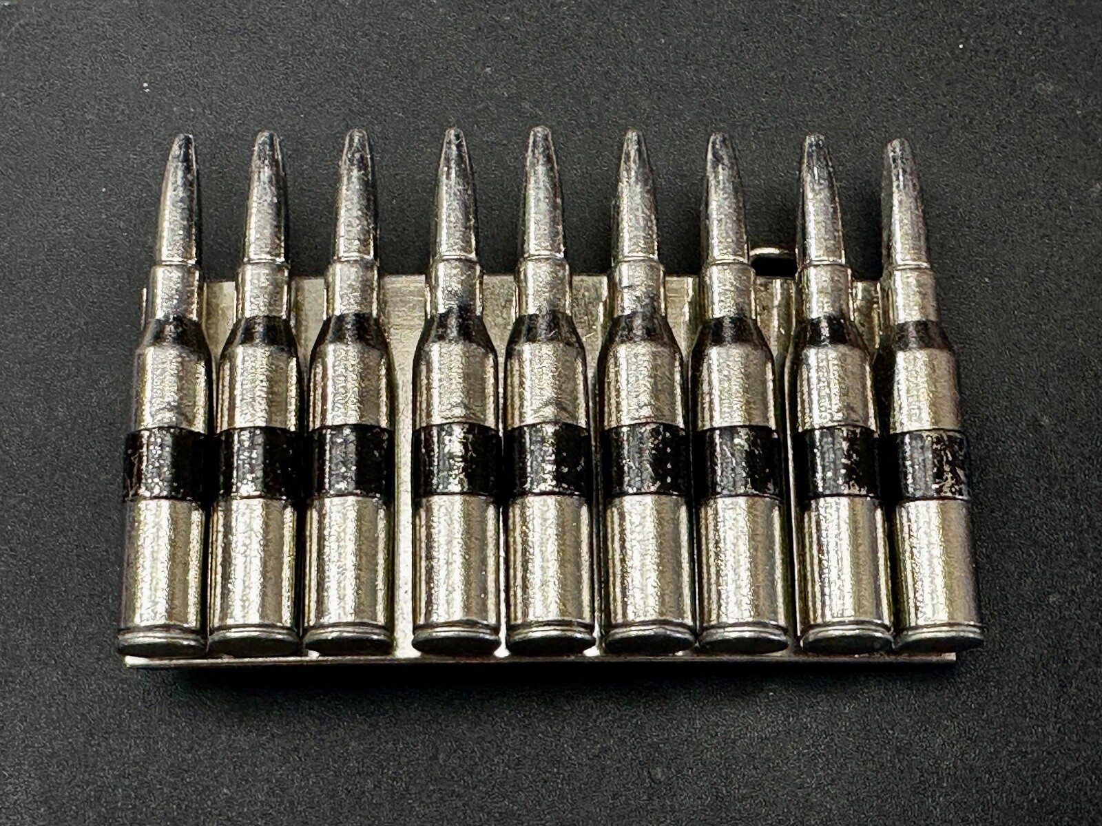 Gun Bullet&rsquo;s Shell Casing Chain Ammo Clip Figural Belt Buckle