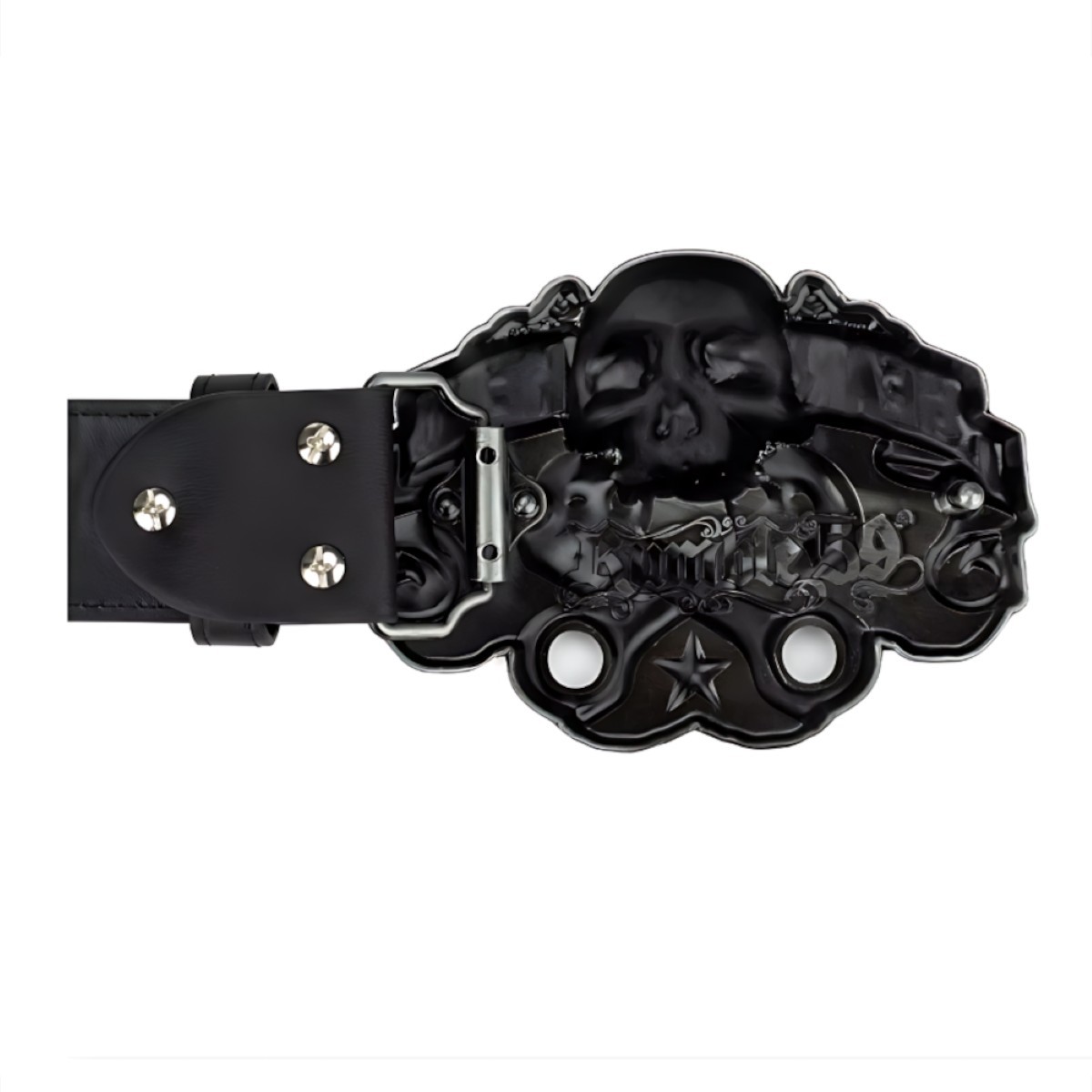 Men&rsquo;s Gear Head Piston Skull Biker Belt Buckle