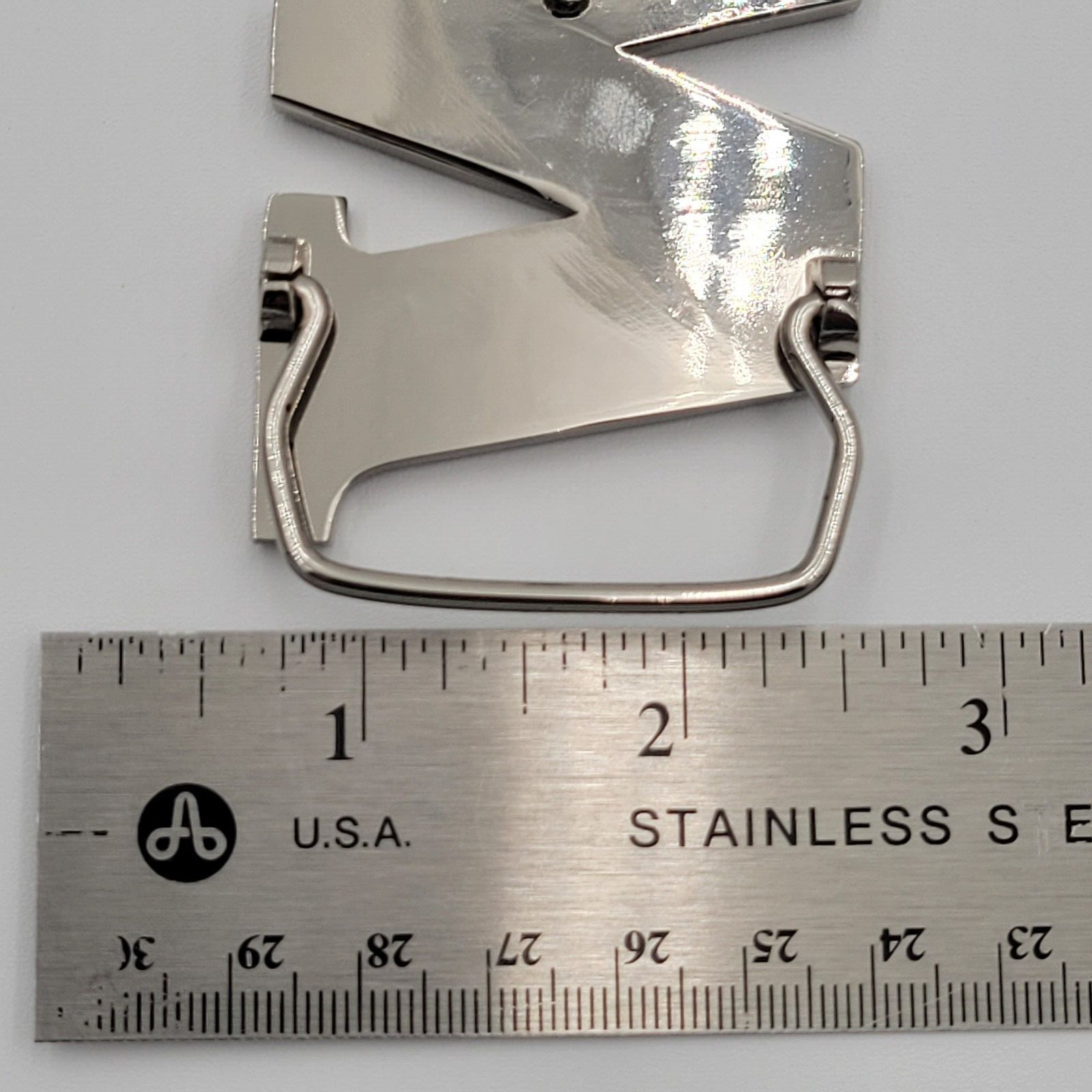 W Initial Brushed Chrome Belt Buckle 2 3/4&Prime; » x 2&Prime; Up To 1 1/4&Prime; Belt