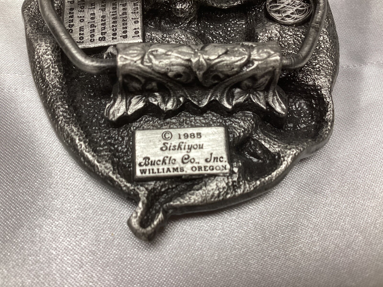 Siskiyou Belt Buckle Pewter Square Dancing Signed And Numbered