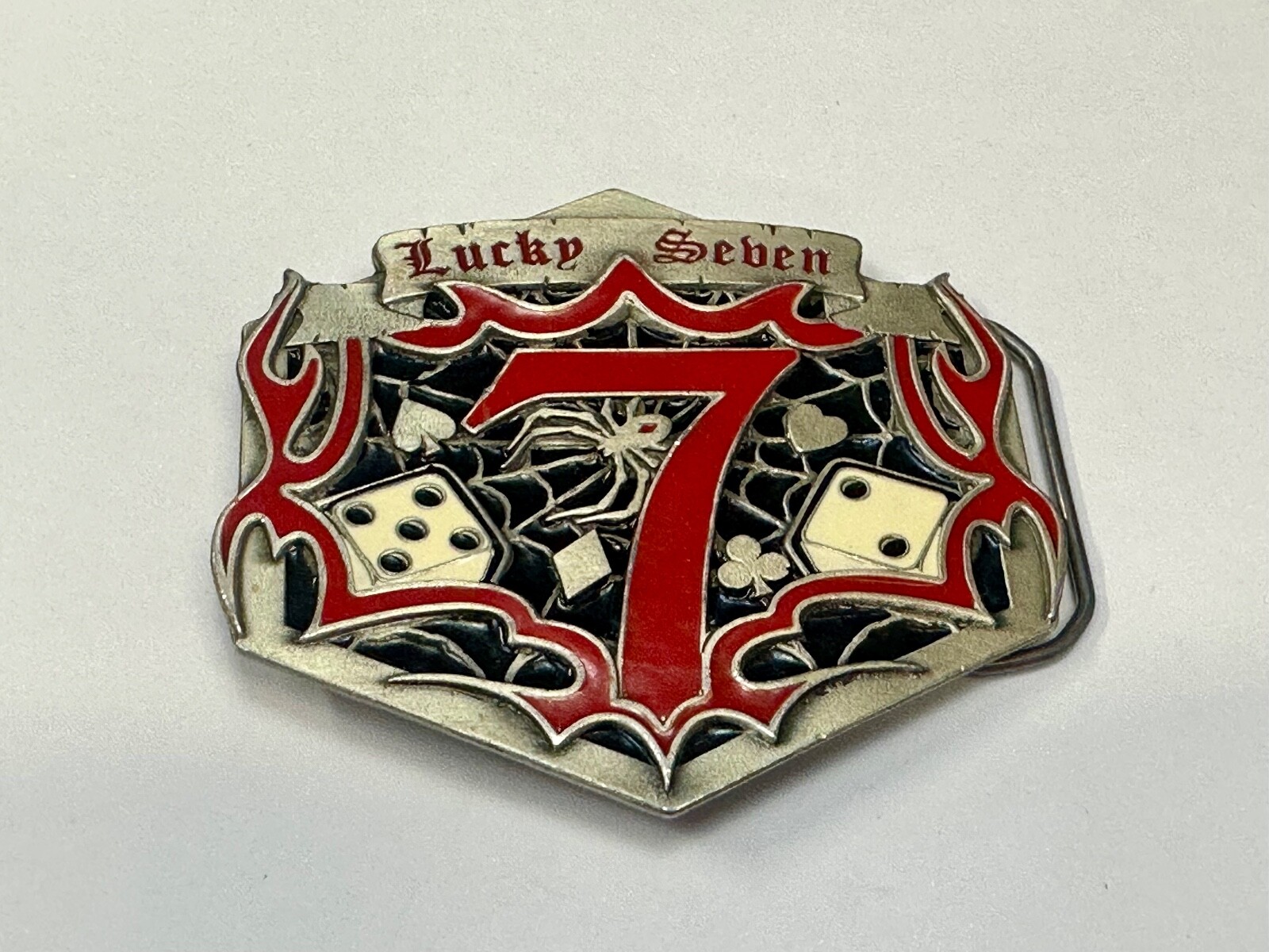 Lucky Seben 7 Seven’s Vegas gambling dice 04 Great American Products belt buckle