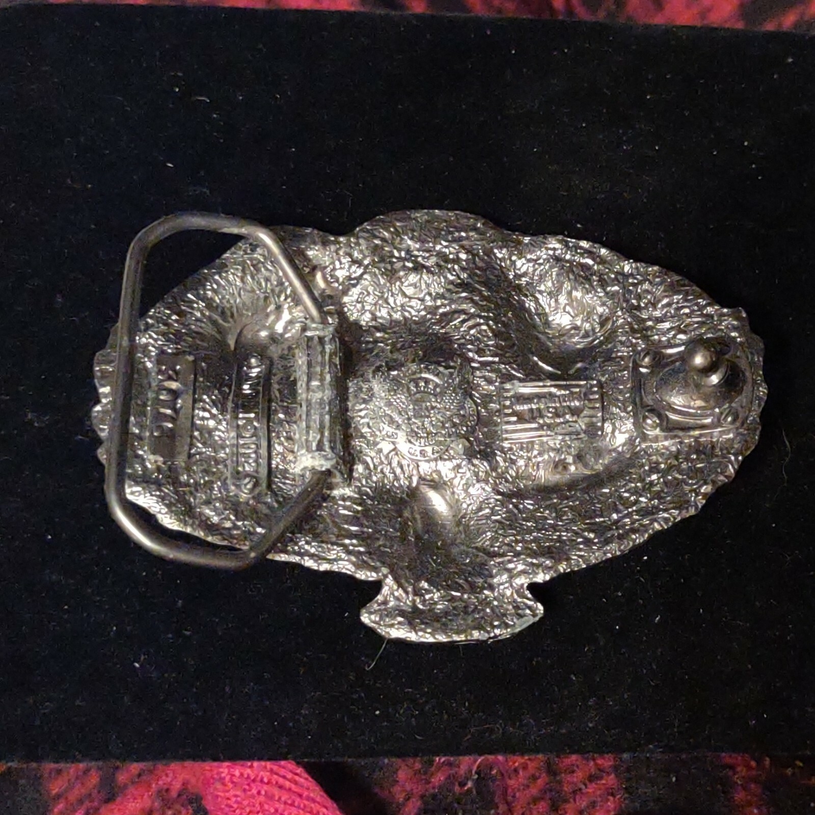 N.O.S. Vintage Great American Buckle Co. Pewter 1992 Eagle Indian buffalo EMAMEL