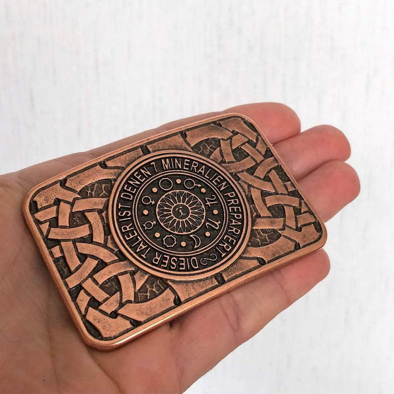 Sun Amulet Mens Ractangle Metal Belt Buckle Protective Talisman Accessories