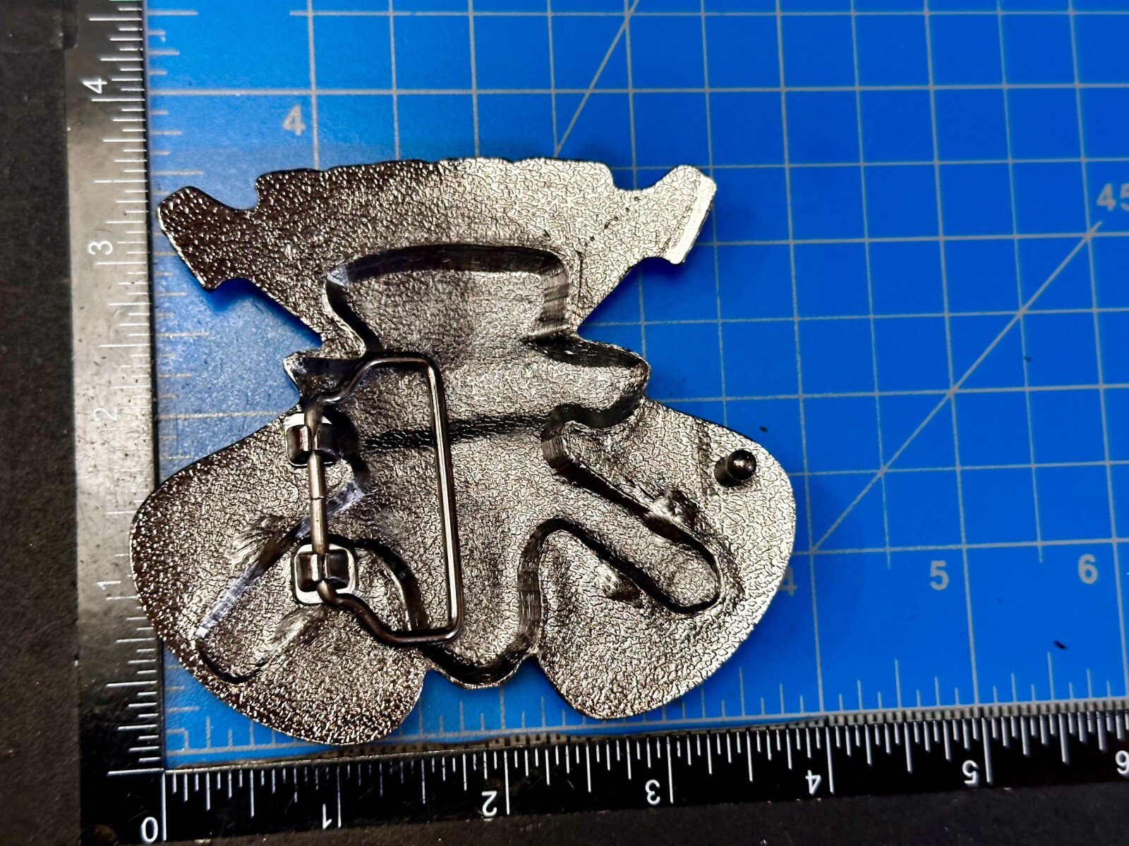 MUSIC Skull in Fedora Hat Crossed Electric Guitars Musician Rockstar Belt Buckle