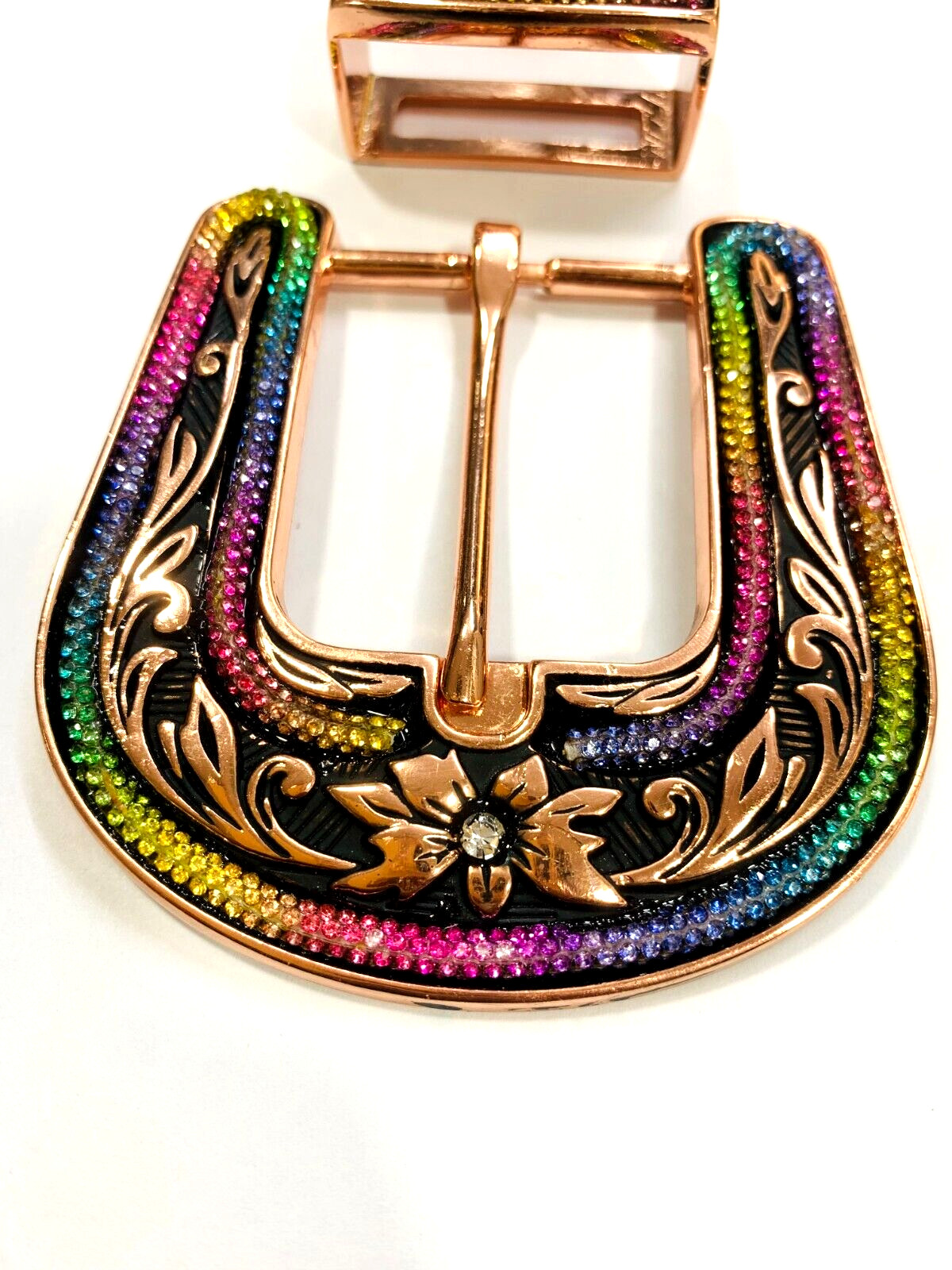 Western buckle set 3 piece 40mm heavy quality buckle copper brass buckle sports