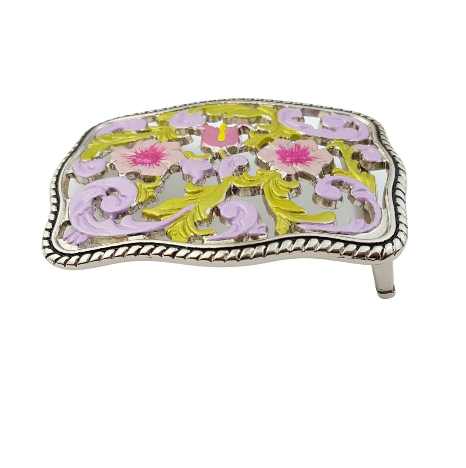 Auction for a Colored Enamel Floral Belt Buckle