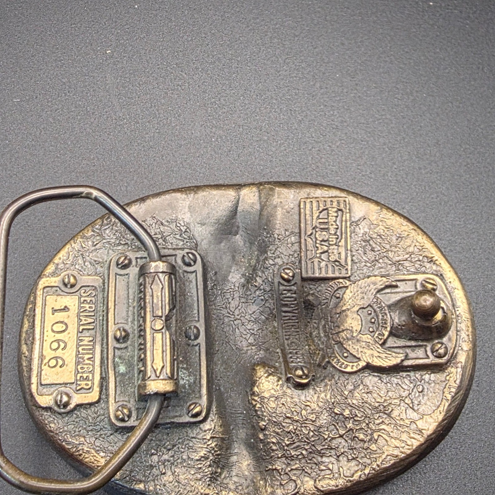 Golf Belt Buckle Great American Buckle Co Mens Brass 1983 Vintage Enamel 1066