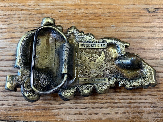 Train Belt Buckle The Great American Buckle Company 1980 Limited Edition Vintage