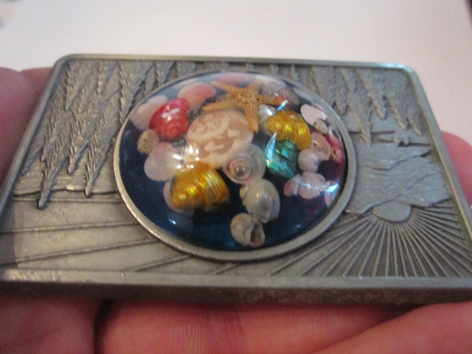 VINTAGE SEA SHELL THEME BELT BUCKLE – GW-17