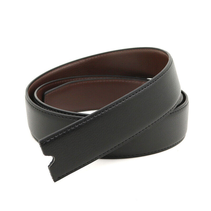 Genuine Leather Belt Men Automatic Replacement Belt Strap No Buckle Double-sided