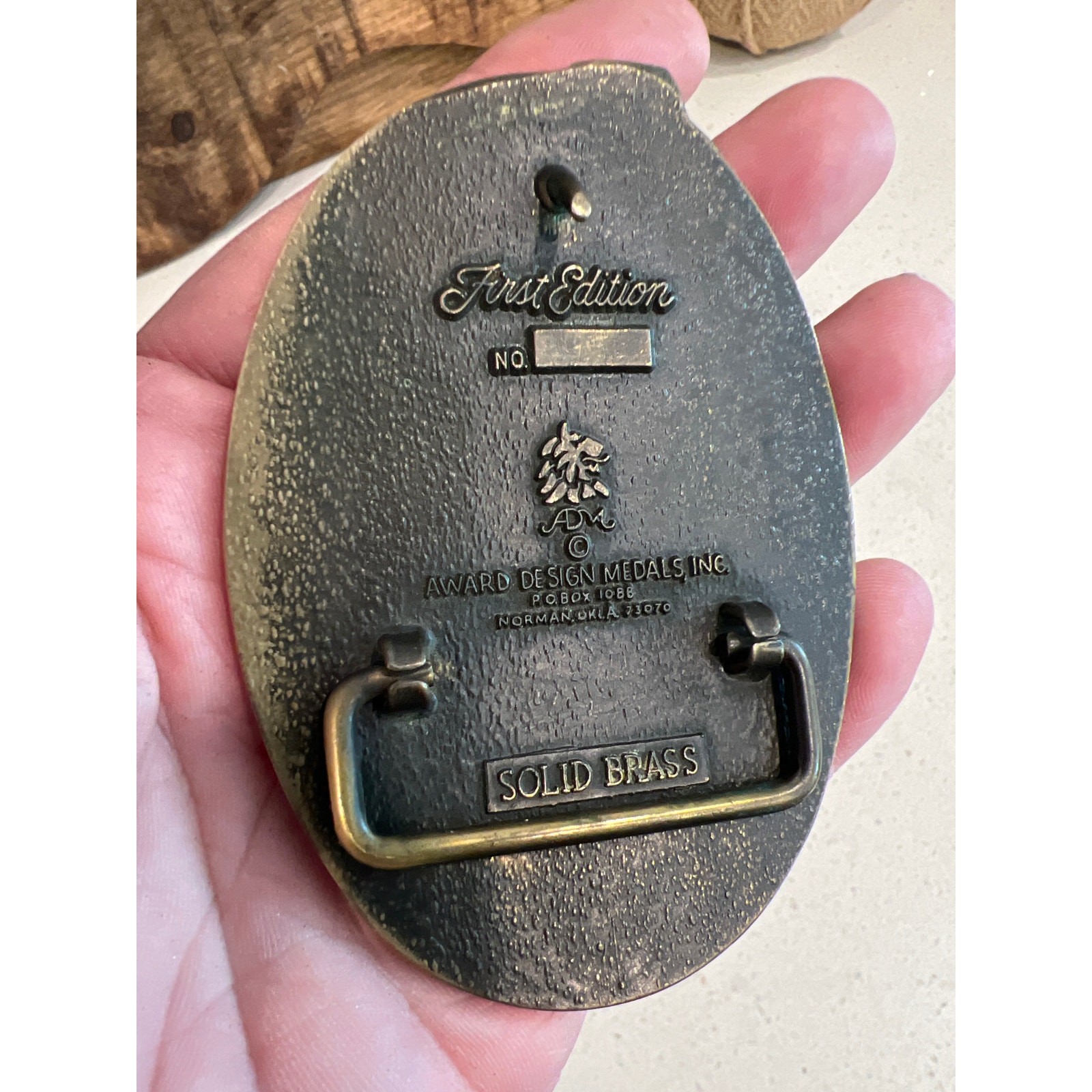 Vintage Corvette Brass belt buckle Award Design Metals