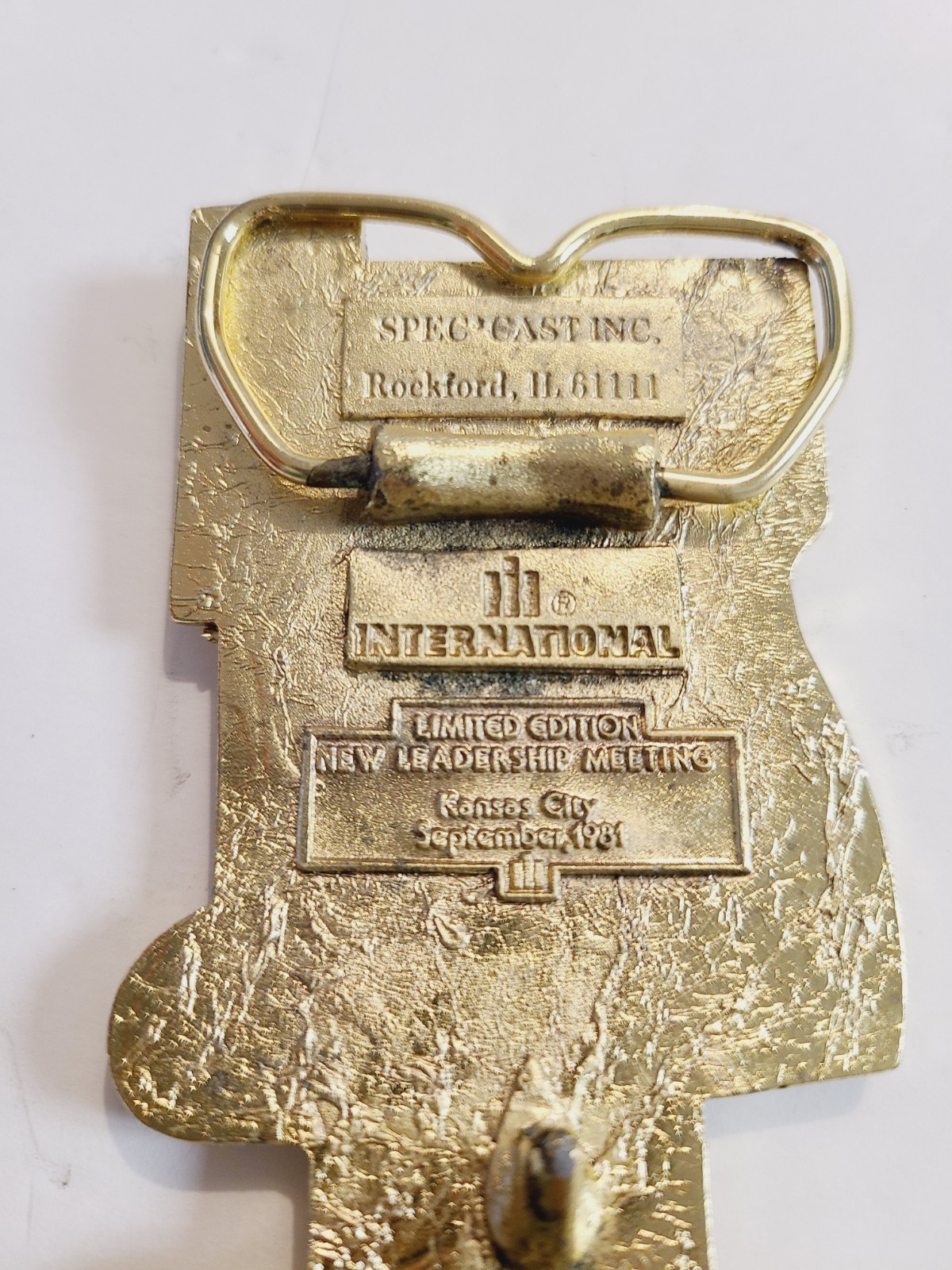 International Harvester The New Number 1 Gold Spec-Cast Belt Buckle LIMITED