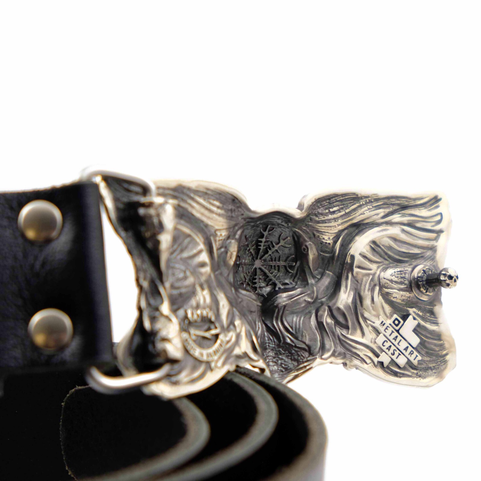 Valkyrie german silver belt buckle, Scandinavian Nordic Celtic Viking buckle