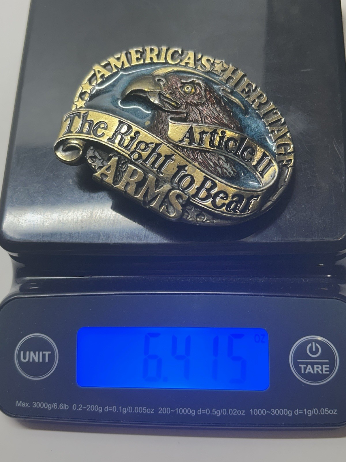 1985 The Right to Bear Arms Buckle Guard It Or Lose It An American Heritage