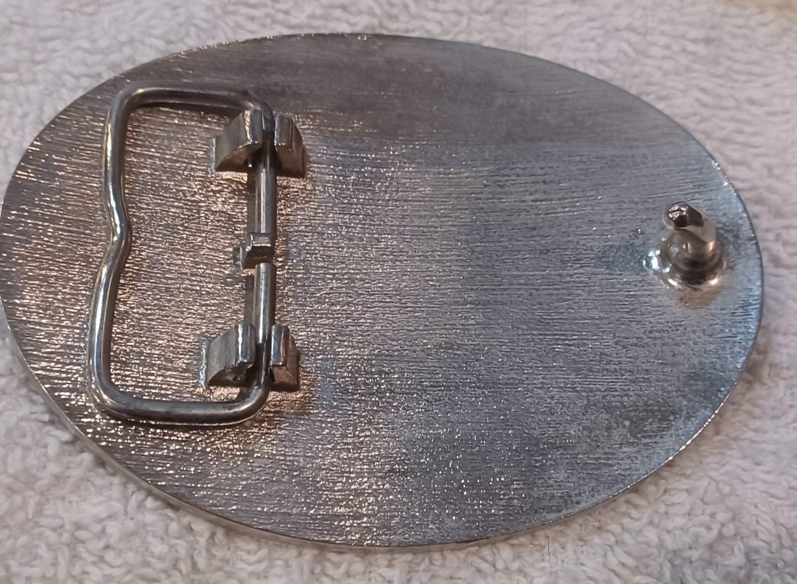 Belt Buckle Flag & Flames