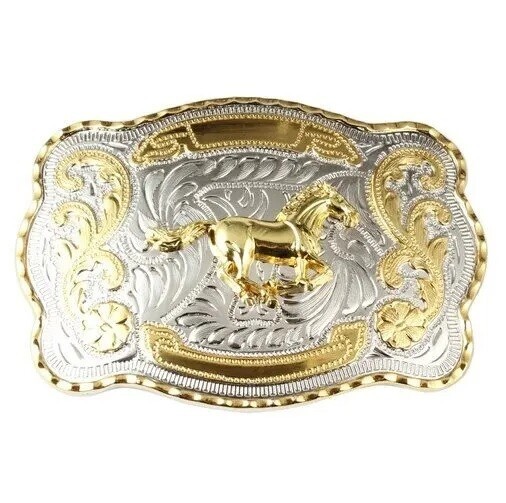 JEANS ROCK BULL RIDE RODEO LONG HUGE BIG COWBOY TEXAS WESTERN SHINE BELT BUCKLE⭐