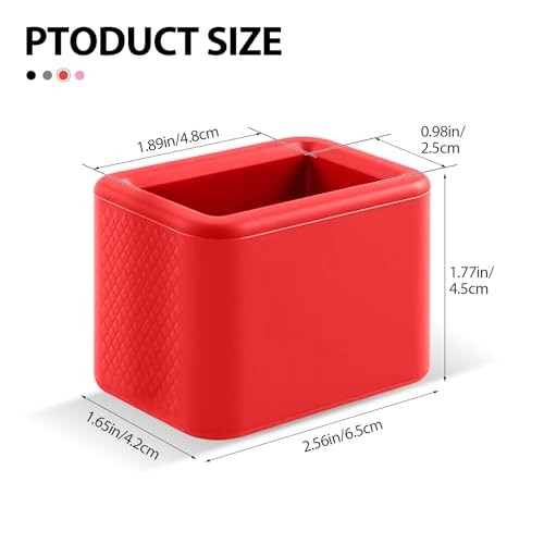 2 PCS Seat Belt Buckle Holder, Durable Silicone Material,Car Accessories, red