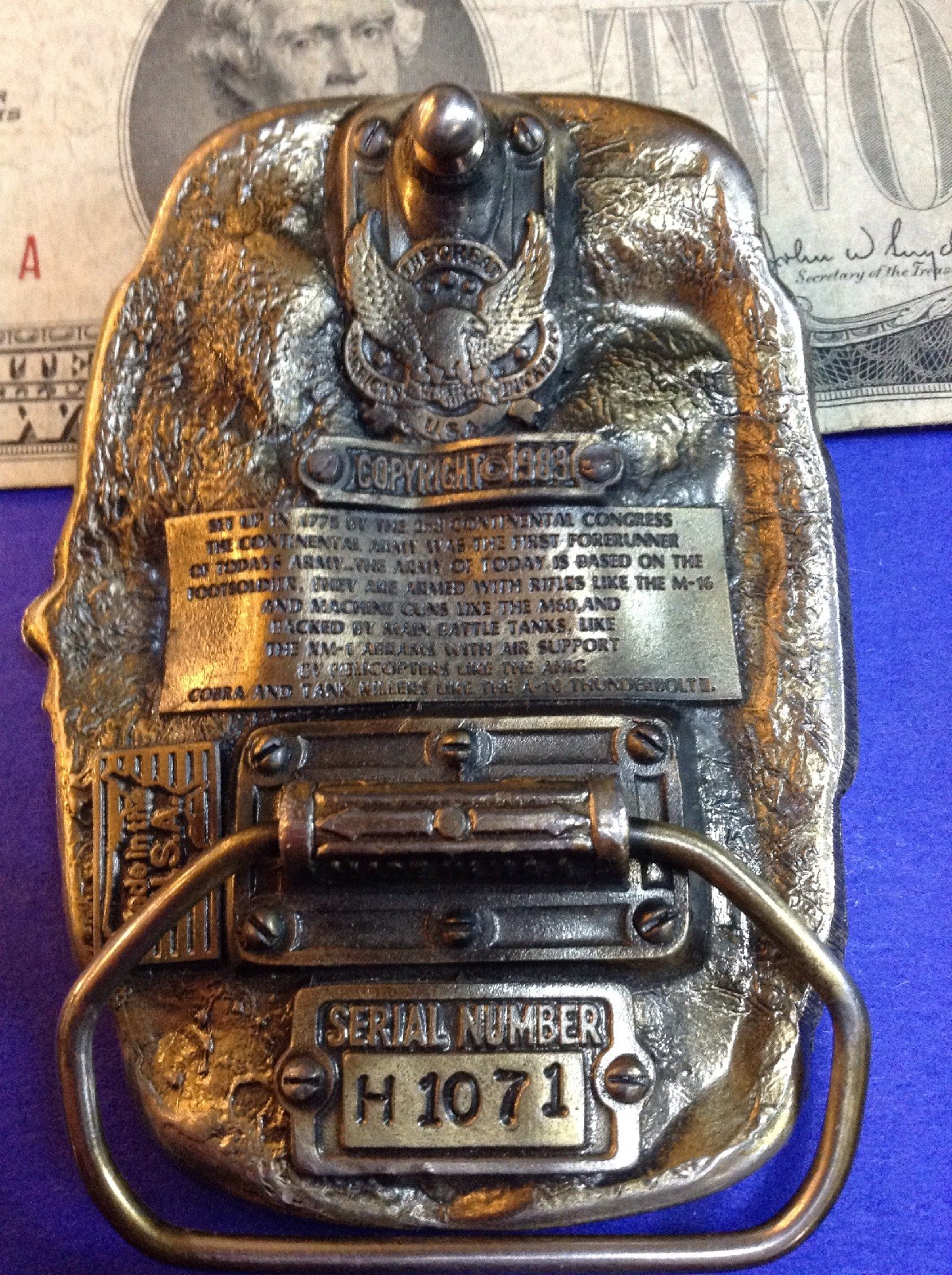US Army Firepower Belt Buckle