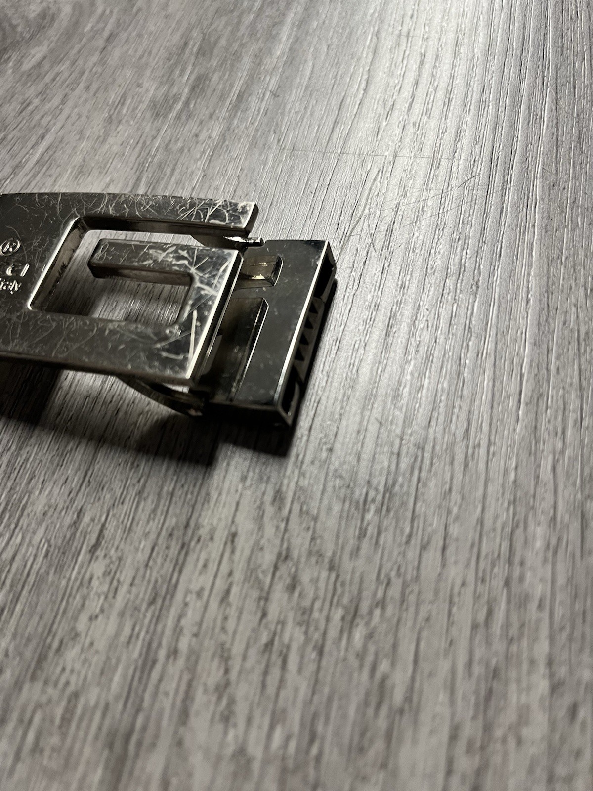 Gucci Archive G Logo Belt Buckle Vintage 90s Heavy Solid Metal Italian Hardware