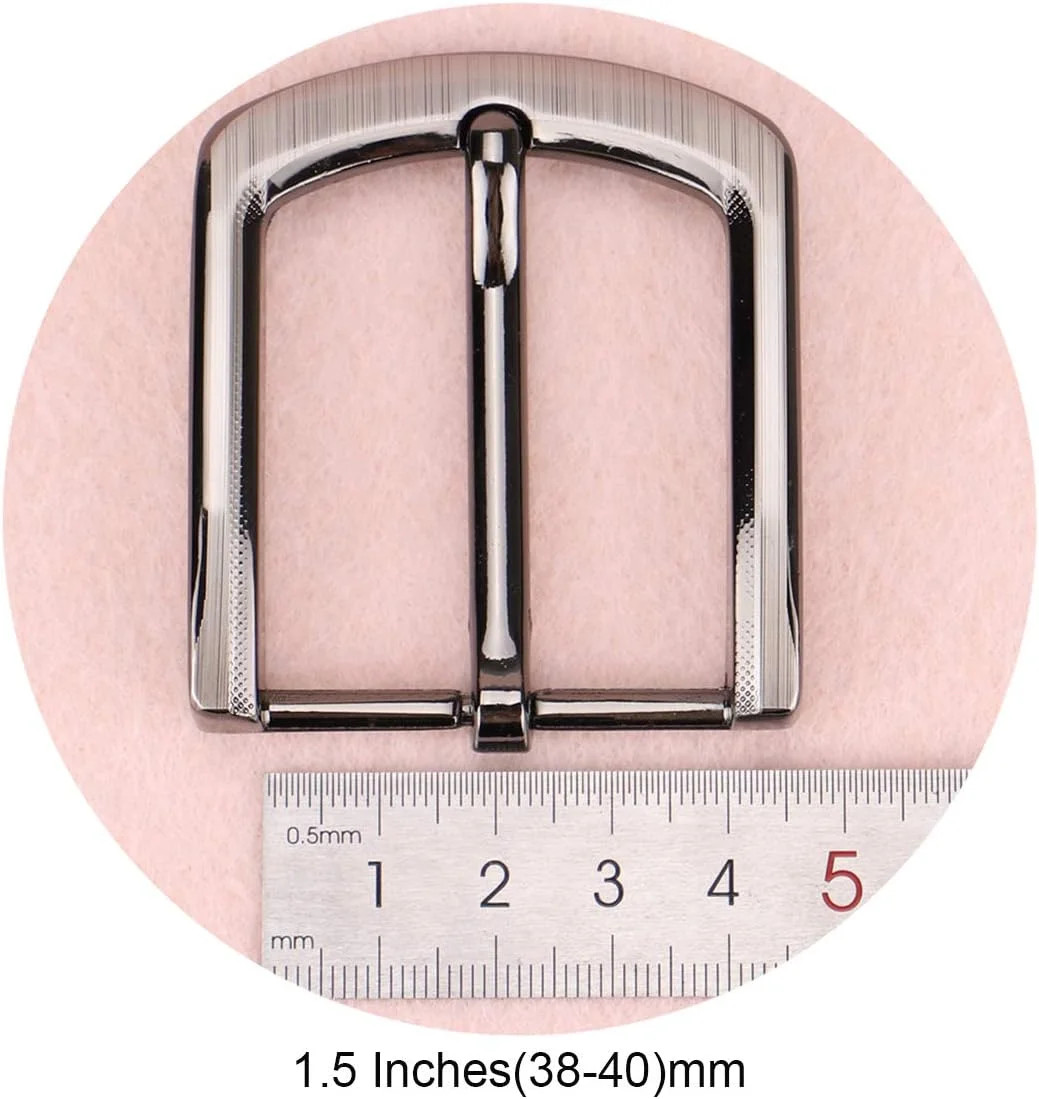 1.5 Inches (38-40 mm) Belt Buckle Single Prong Square Replacement Buckle for Men